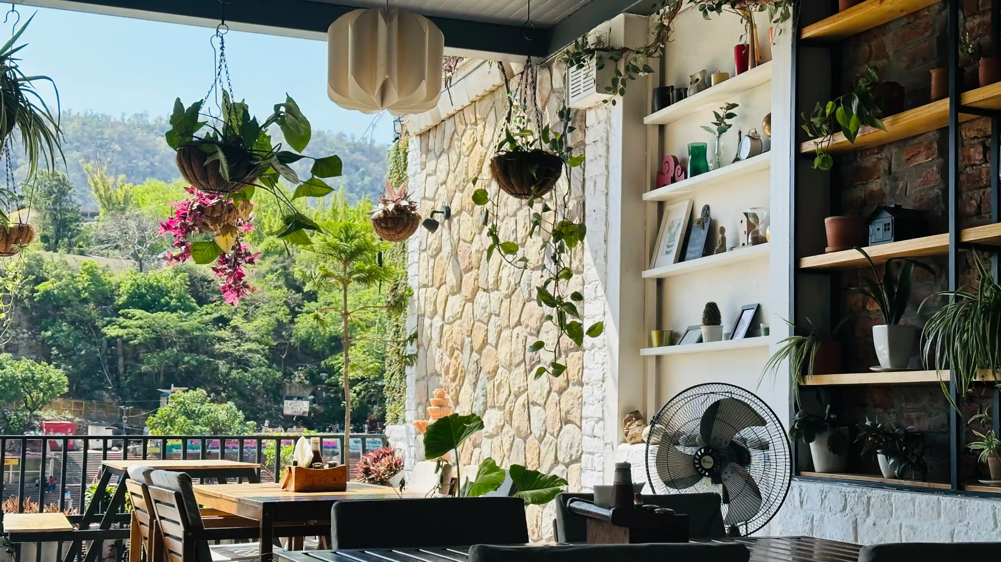 Interior Wall gangaview cafe Rishikesh