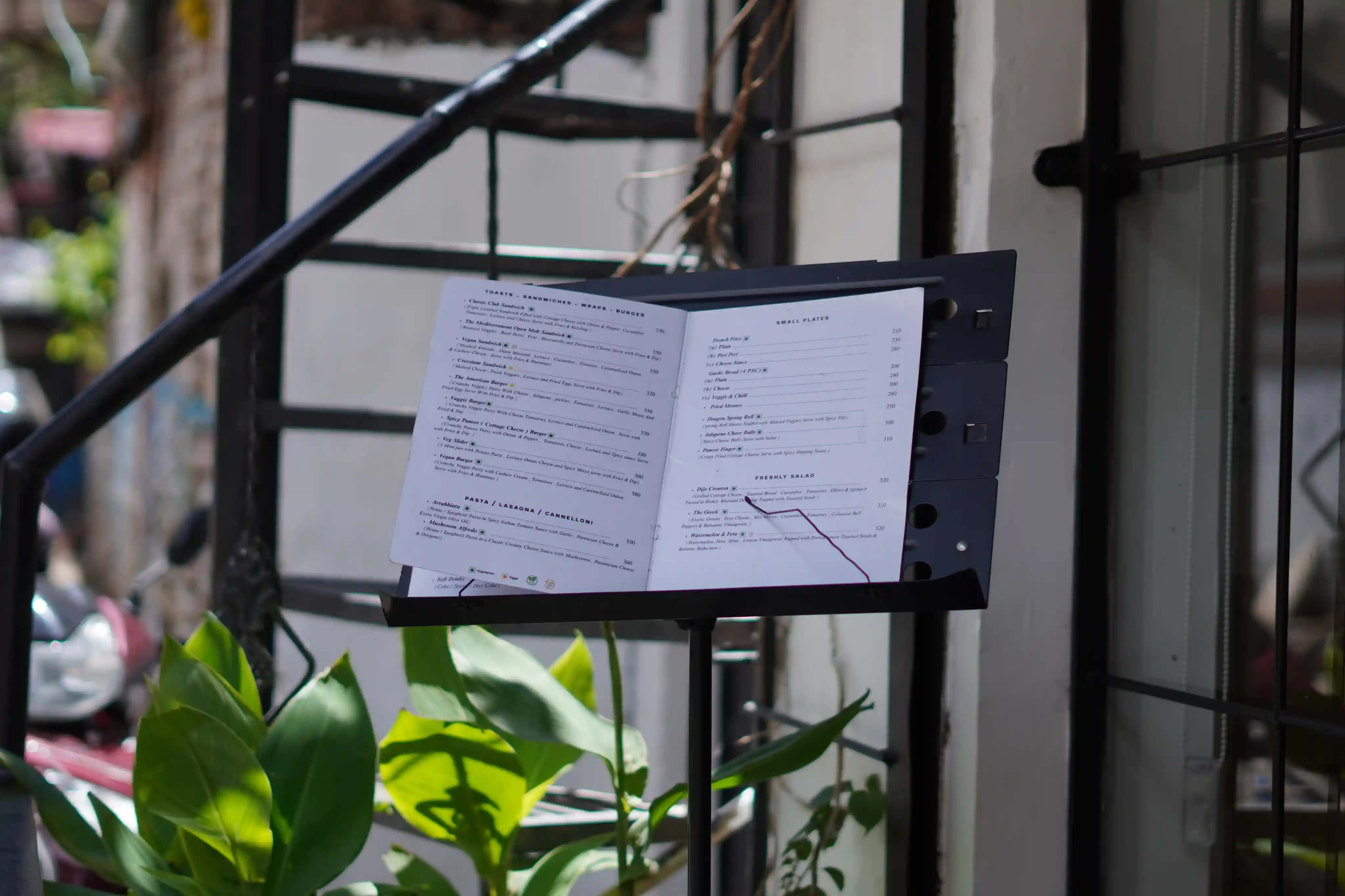Menu Desk gangaview cafe Rishikesh